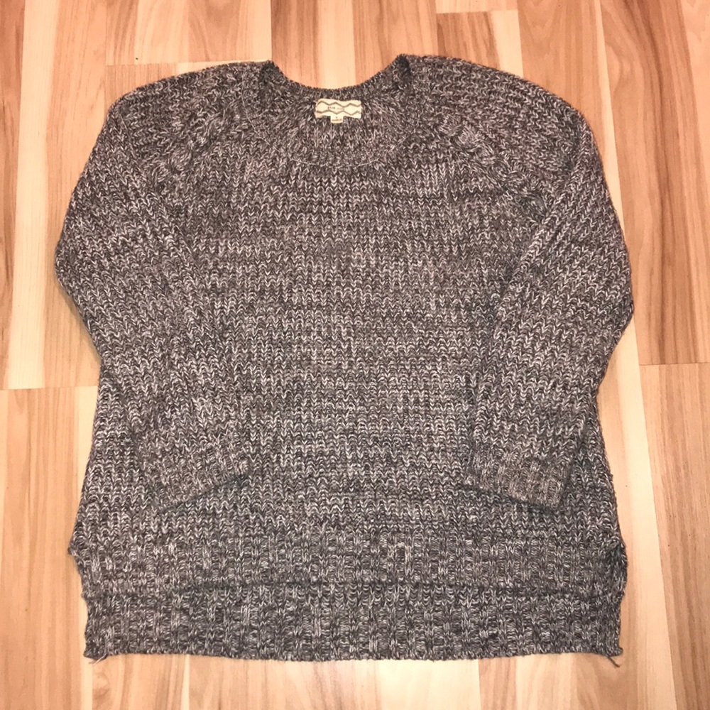 Pink Rose Grey Sweater